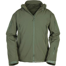 High Quality Outwear Men's Tactical Jackets Winter Army Green Softshell Jackets with Fleece Lined